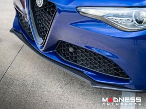 Alfa Romeo Giulia Front Spoiler - Carbon Fiber - Italia Style - Stile Italia - Base Model - V1 - One Piece Design 